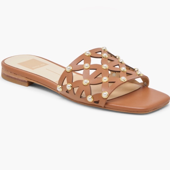 Dolce Vita Shoes - Dolce Vita Berrit Studded Saddle Slide Sandals Size 10 NWT Chic Leather Slides